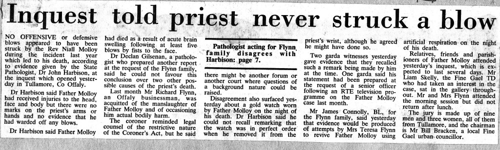 Niall never struck a blow