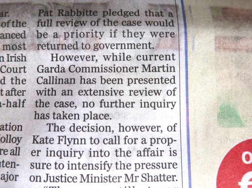 Commissioner now has Garda report.