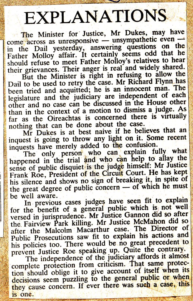 Alan Dukes - Justice Frank Roe