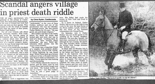 UK Coverage. Niall's death was reported on all over Europe and North America