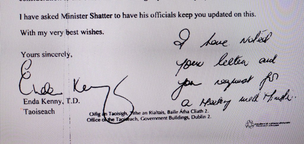 A letter from our Prime Minister Enda Kenny