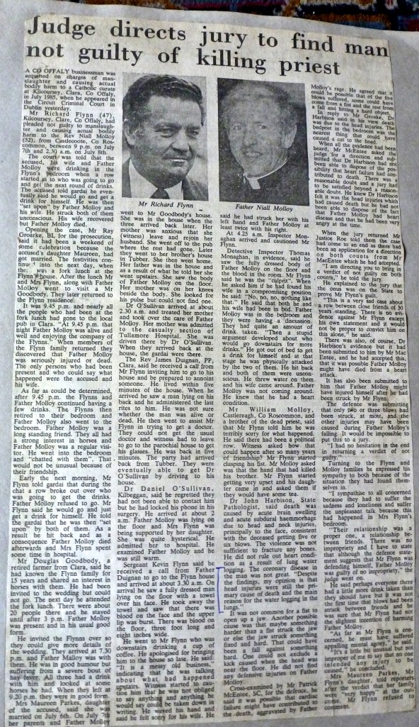 Judge directs Jury on grounds Niall had a heart attack. One month later the Inquest finding was completely different.