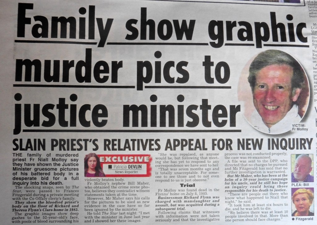 Family show graphic murder pics to Justice Minister